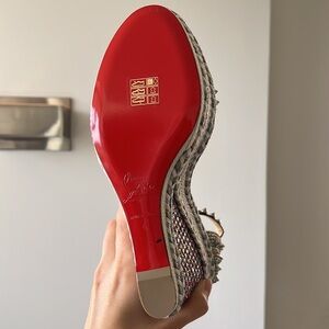 Christian Louboutin Madmonica Spike Wedge Sandals Size 41